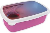 Lunch box Rose - Lunch box - Boîte à pain - Vue floue d'un ballon de basket passant dans le panier - 18x12x6 cm - Enfants - Fille