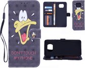 Nokia 2.4 Bookcase hoesje met print - Don't Touch My Phone Duck 3D