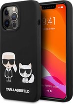 Zwart hoesje van Karl Lagerfeld - TPU Backcover - iPhone 13 Pro Max - Karl & Choupette