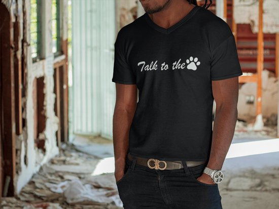 Talk To The Paw T-Shirt, Funny T-Shirts With Paw Picture, Cute Dog Lover  Shirts,... | bol.com