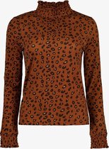 TwoDay dames smock top met luipaardprinit - Bruin - Maat 3XL