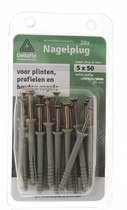 Deltafix Slagpluggen/ Nagelpluggen 5 x 50 mm. - 20 stuks