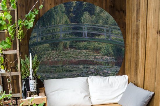 Garden Circle Le Pont Japonais et les Nymphéas - Claude Monet - 150x150 cm - Affiche Ronde de Jardin - Extérieur