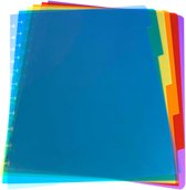 Atoma Toebehoren voor schriften set van 6 tabbladen uit PP in 6 kleuren