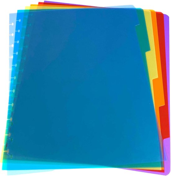 Atoma Toebehoren voor schriften set van 6 tabbladen uit PP 6 kleuren | bol.com