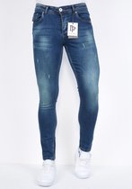 Ripped  Slim fit Heren Jeans - DP/S-27 -Blauw