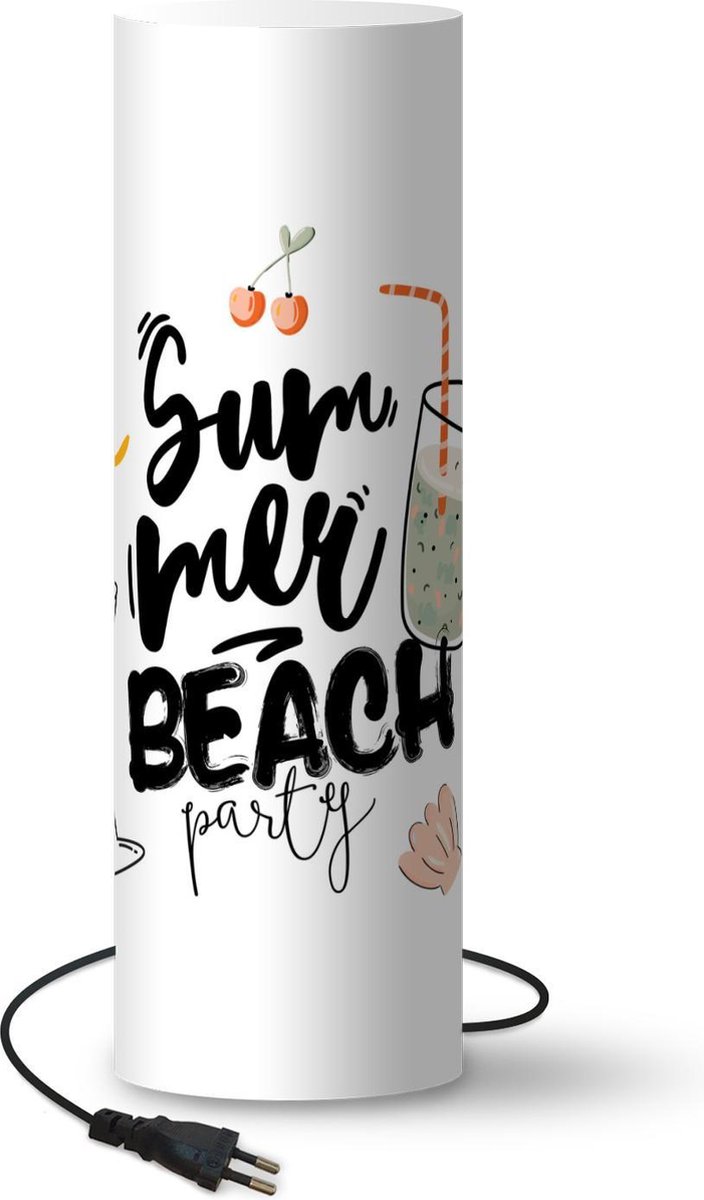 Lamp - Nachtlampje - Tafellamp slaapkamer - Cocktail - Paraplu - Zomer - 70 cm hoog - Ø22.3 cm - Inclusief LED lamp