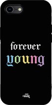 Forever Young Black - iPhone Rainbow Quotes Case