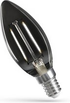 Spectrum - LED Filament lamp Smoked glass E14 - C35 - 2,5W - 4000K helder wit licht