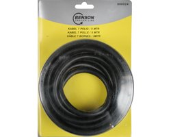 Benson 7-polige aanhangwagenkabel - 5 meter - PVC - zwart - 12V