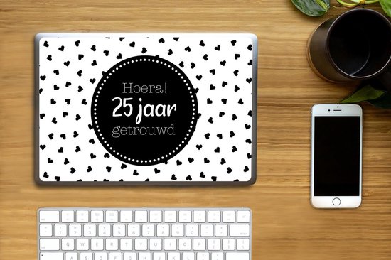 Autocollant pour ordinateur portable - 11,6 pouces - Mariage - Hourra ! 25 ans de mariage - Citations - Proverbes - 30x21cm - Autocollants pour ordinateur portable - Skin pour ordinateur portable - Housse