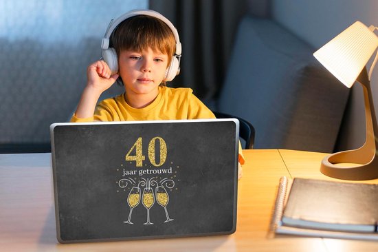 Sticker pour ordinateur portable - 11,6 pouces - Mariage - Citations - 40 ans de mariage - Proverbes