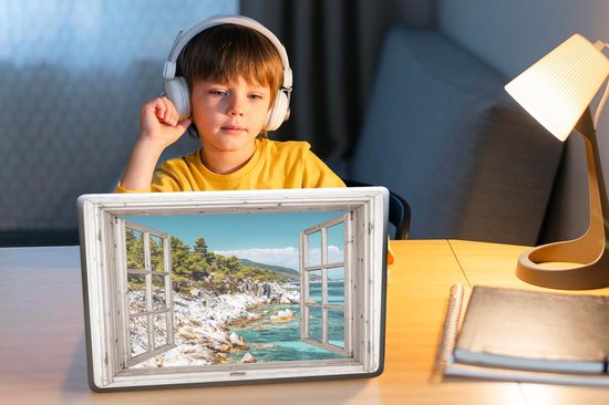 Sticker pour ordinateur portable - 14 pouces - Vue à travers - Arbre - Mer