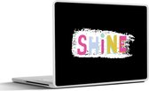 Laptop sticker - 14 inch - Zomer - Quote - Blauw - 32x5x23x5cm - Laptopstickers - Laptop skin - Cover