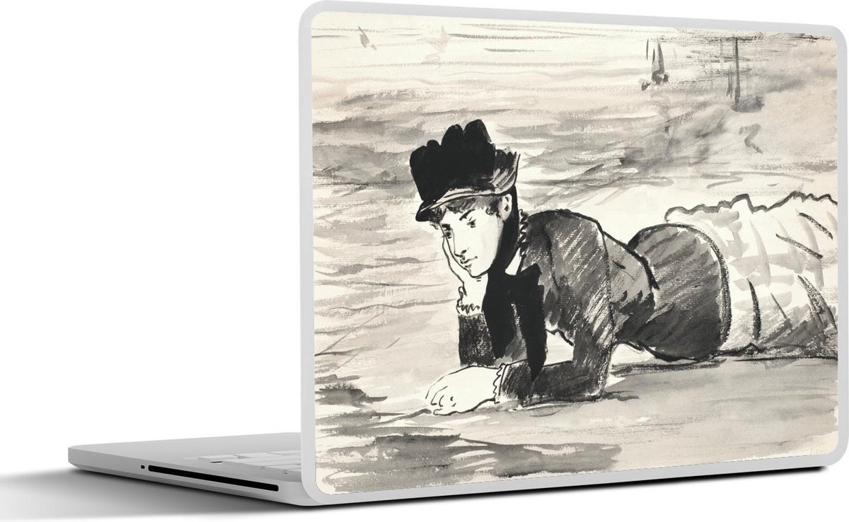 Afbeelding van product SleevesAndCases  Laptop sticker - 11.6 inch - Woman lying on the beach - Edouard Manet