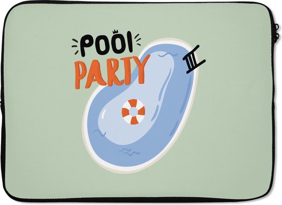 Housse ordinateur 13 pouces - Piscine - Water - Blauw - Housse ordinateur - Dimensions intérieures 32x22,5 cm