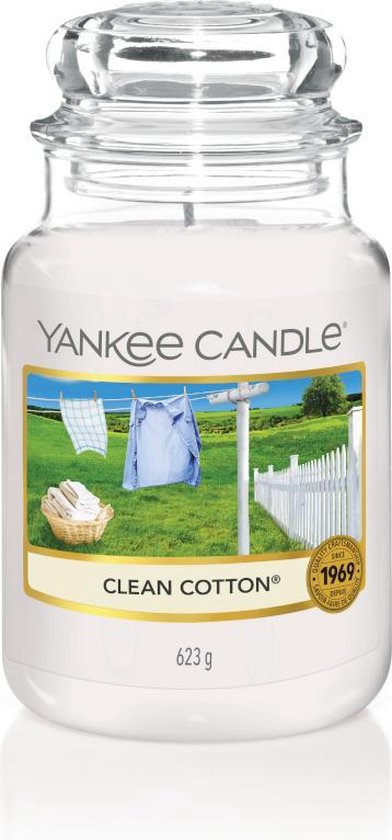 Yankee Candle Large Jar Geurkaars - Clean Cotton