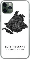 Geschikt voor iPhone 11 Pro Max hoesje - Zuid-Holland - Nederland - Kaart - Siliconen Telefoonhoesje