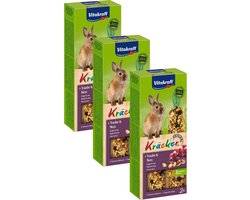 Vitakraft Konijn Kracker - Konijnensnack - 3 x Noten