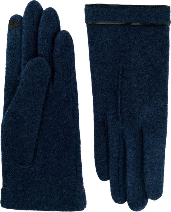 Roeckl Piping & Touch Wollen Dames Handschoenen Maat 7,5 (One Size) - Donkerblauw