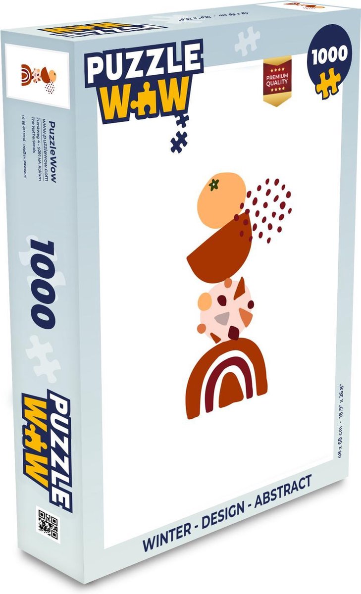 Afbeelding van product PuzzleWow  Puzzel Winter - Design - Abstract - Legpuzzel - Puzzel 1000 stukjes volwassenen - Sinterklaas Cadeau - Kerstcadeau