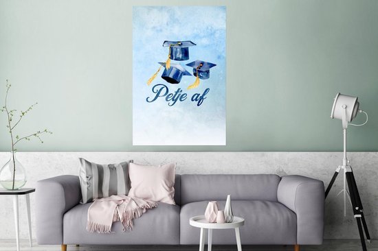 Affiche Diplômé - Chapeau de Graduation - Citation - 80x120 cm