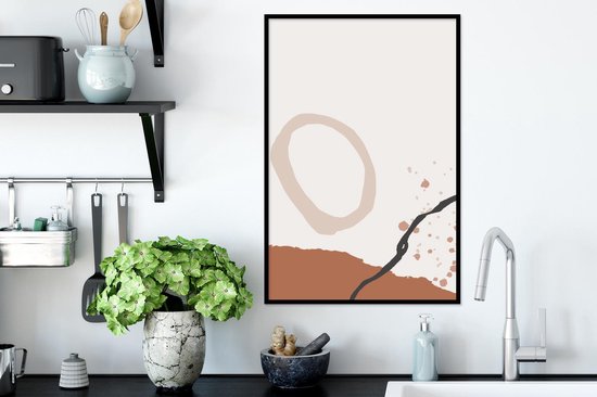 Poster in lijst - Fotolijst 40x60 cm - Posters - Zomer - Zwart - Grijs - Posterlijst zwart - Decoratie - Wanddecoratie woonkamer - Muurdecoratie slaapkamer