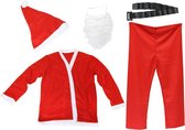 Kostuum Santa Claus Luxe 5 stuks - Overig - wit - rood - SILUMEN