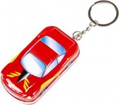 sleutelhanger autoblikje 6,5 x 4 cm metaal rood