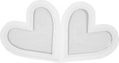 knutselset Hartenlijst 18 cm karton wit 16 stuks
