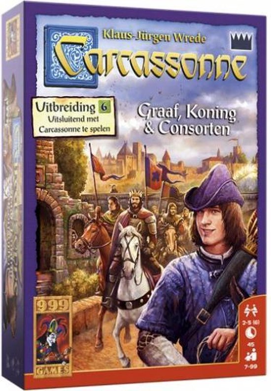 Afbeelding van het spel bordspel Carcassonne: Graaf, Koning en Consorten