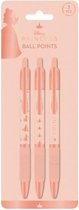 balpenset Princess junior 15 cm roze 3-delig