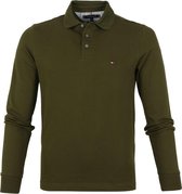 Tommy Hilfiger 1985 Long Sleeve Poloshirt Olijfgroen - maat L