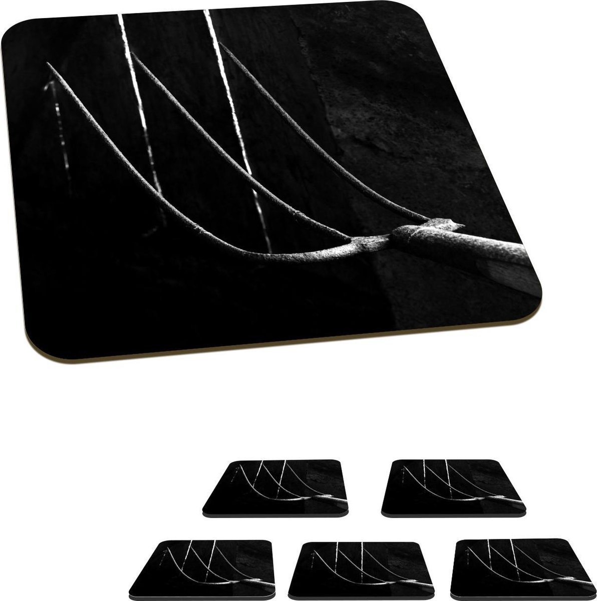 Zweedse vork, 18 tanden, hooivork met lange glasvezelsteel, 1550 mm kunststof hooivork