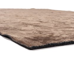 Velours vintage vloerkleed - Royce 18 donkerbruin