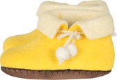 Vilten kinderslof Boots Yellow Colour:Geel/ Ecru Size:28