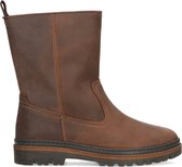 Manfield - Heren - Bruine boots met bont voering - Maat 45
