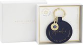 Birthstone keyring - september - Navy - 6,5x6,5cm