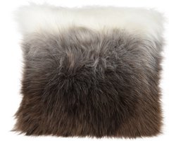 Kussen bont 45x45 cm bruin