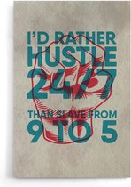 Walljar - Hustle - Muurdecoratie - Poster