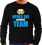 Apres ski trui Apres ski drinking team bier zwart  heren - Wintersport sweater - Foute apres ski outfit/ kleding/ verkleedkleding L