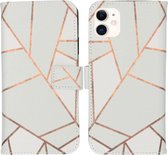 iMoshion Design Softcase Book Case iPhone 11 hoesje - White Graphic