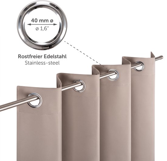 Gordijnen Bouclé - Haken of Ringen - Lichtgrijs | Dekbed Discounter