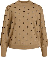Object Trui Objlaurie Knit L/s Pullover 118 23037498 Chipmunk Dames Maat - L