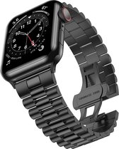 Stalen Smartwatch bandje - Geschikt voor Apple Watch Presidential stalen band - zwart - Strap-it Horlogeband / Polsband / Armband - Maat: 38 - 40 - 41mm