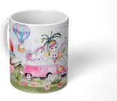 Mok - Koffiemok - Unicorn - Regenboog - Kinderen - Meiden - Auto - Mokken - 350 ML - Beker - Koffiemokken - Theemok