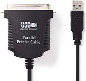 Parallelkabel | USB-A Male | Centronics 36-Pins Male | Vernikkeld | PVC | Polybag