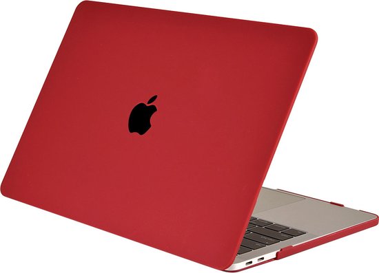 Lunso Convient pour MacBook Air 13 pouces M1 (2020) - Coque - Sable Vin Rouge