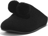 Fitflop™ Vrouwen  Harde zool  Pantoffels / dichte Sloffen - Chrissie vilt - Zwart - Maat 39