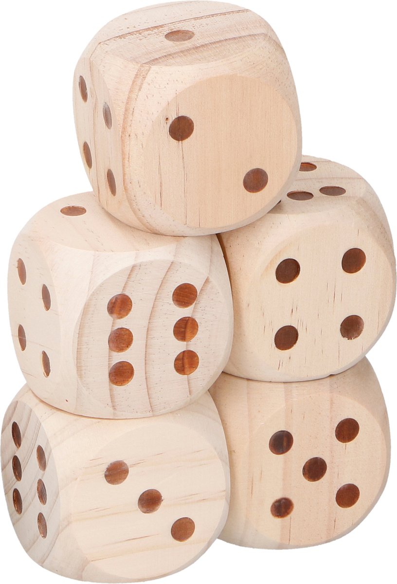 BLUECHOLON Dé XL En Bois Pour Jeux De Société, Dimensions 6 X 6 Cm, Enfants, Tous Les âges, Jeux XL, Cadeau